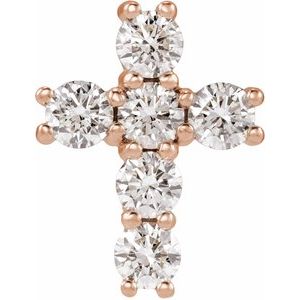 Lab-Grown Diamond Cross Pendant - Style R42309