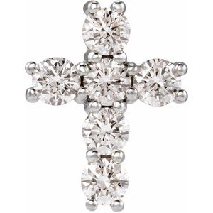 Lab-Grown Diamond Cross Pendant - Style R42309
