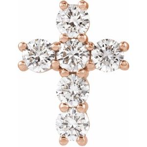 Lab-Grown Diamond Cross Pendant - Style R42309