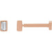 Ladies Natural Diamond Stud Earring — 14K Rose Gold
