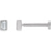 Ladies Natural Diamond Stud Earring — 14K White Gold