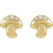 Ladies .03 Natural Diamond Mushroom Earring (I1, G-H) — 14K Yellow Gold