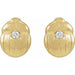 Ladies Natural Diamond Moth Earring — 14K Yellow Gold