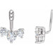 Ladies Natural Diamond Earring Jackets (Si2-Si3, G-H) — Platinum