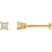 Ladies Natural Diamond Earring — 14K Yellow Gold