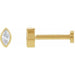 Ladies Natural Diamond Press Fit Back Stud Earring — 14K Yellow Gold