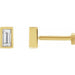 Ladies Natural Diamond Stud Earring — 14K Yellow Gold