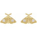 Ladies Natural Diamond Moth Earring — 14K Yellow Gold