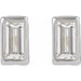 Lab-Grown Diamond Straight Baguette Bezel-Set Stud Earrings (Single Earring)