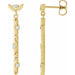 Ladies Natural Diamond Vintage-Inspired Earrings — 14K Yellow Gold