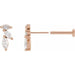 Ladies Natural Diamond Nature-Inspired Left Earring — 14K Rose Gold
