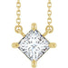 Ladies Natural Diamond Solitaire Necklace (I1, G-H) — 14K Yellow Gold