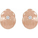Ladies Natural Diamond Moth Earring — 14K Rose Gold