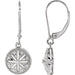 Ladies Natural Diamond Earrings — Sterling Silver