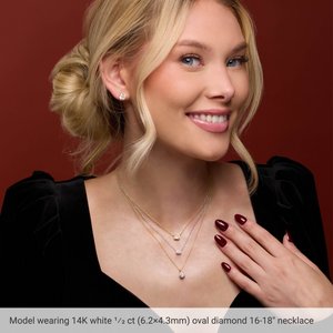 Lab-Grown Diamond Solitaire Necklace - Style 87572