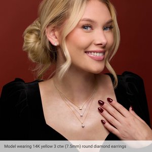 Lab-Grown Diamond Round 3-Prong Cocktail-Style Stud Earrings