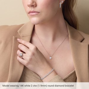 Lab-Grown Diamond Line Bracelet - Style 653702