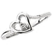 Ladies Natural Diamond Heart Ring (I1, G-H) — 14K White Gold