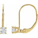 Ladies Natural Diamond Earrings — 14K Yellow Gold