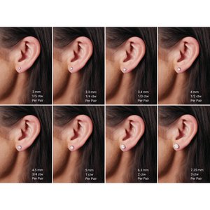 Lab-Grown Diamond Round 4-Prong Lightweight Stud Earrings - Style 652480