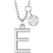 Ladies Initial E Natural Diamond Necklace (I1, G-H) — Platinum