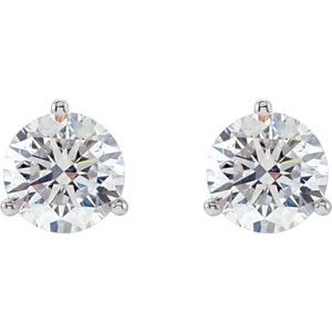 Lab-Grown Diamond Round 3-Prong Cocktail-Style Stud Earrings