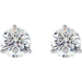 Lab-Grown Diamond Round 3-Prong Cocktail-Style Stud Earrings