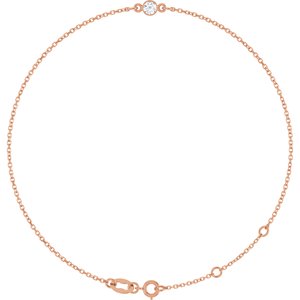 Ladies Natural Diamond 6 1/2-7 1/ Bracelet (I1, G-H) — 14K Rose Gold