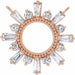 Ladies Natural Diamond Necklace Center (Si2-Si3, Ghi) — 14K Rose Gold