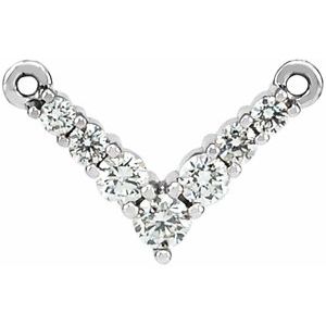 Ladies Natural Diamond Necklace Center (I1, G-H) — 14K White Gold