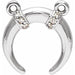 Ladies Natural Diamond Necklace Center — 14K White Gold