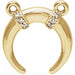 Ladies Natural Diamond Necklace Center — 14K Yellow Gold
