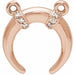 Ladies Natural Diamond Necklace Center — 14K Rose Gold