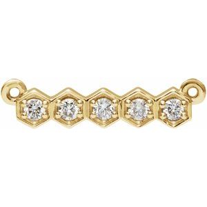 Ladies Natural Diamond Necklace Center (I1, G-H) — 14K Yellow Gold