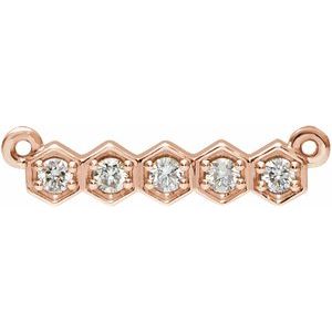 Ladies Natural Diamond Necklace Center (I1, G-H) — 14K Rose Gold