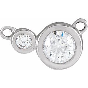Ladies Natural Diamond Necklace Center (I1, G-H) — 14K White Gold