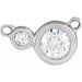 Ladies Natural Diamond Necklace Center (I1, G-H) — 14K White Gold