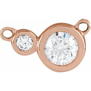 Ladies Natural Diamond Necklace Center (I1, G-H) — 14K Rose Gold