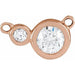 Ladies Natural Diamond Necklace Center (I1, G-H) — 14K Rose Gold
