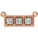 Ladies Natural Diamond Necklace Center (I1, G-H) — 14K Rose Gold
