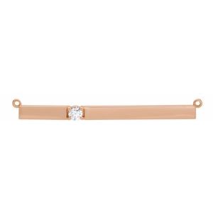 Ladies Natural Diamond Necklace Center (I1, G-H) — 14K Rose Gold