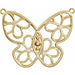 Ladies Natural Diamond Necklace Center — 14K Yellow Gold