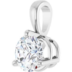 Lab-Grown Diamond Solitaire Pendant - Style 23559