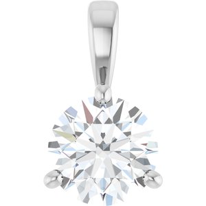 Lab-Grown Diamond Solitaire Pendant - Style 23559