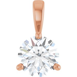 Lab-Grown Diamond Solitaire Pendant - Style 23559