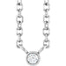 Ladies Natural Diamond Solitaire Necklace (Si2-Si3, G-H) — Platinum