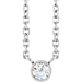 Ladies Natural Diamond Solitaire Necklace (I1, G-H) — Sterling Silver