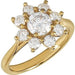 Ladies Natural Diamond Cluster Ring (I1, G-H) — 14K Yellow Gold
