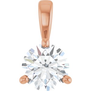 Lab-Grown Diamond Solitaire Pendant - Style 23559