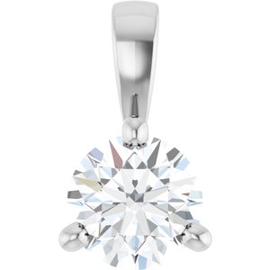 Ladies Natural Diamond Pendant (I1, G-H) — Sterling Silver